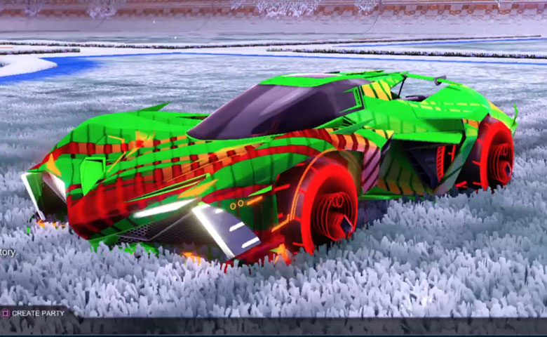 Rocket league Chikara GXT Forest Green design with Yankii RL,20XX