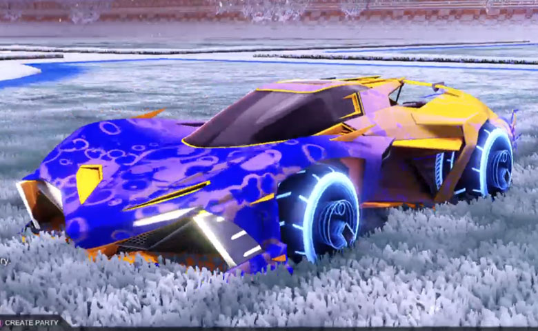 Rocket league Chikara GXT Orange design with Yankii RL,Bubbly