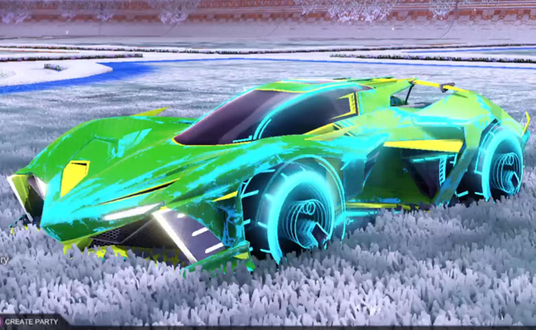 Rocket league Chikara GXT Lime design with Yankii RL,Heatwave