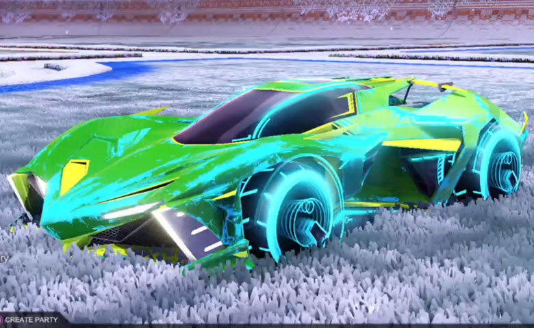 Rocket league Chikara GXT Lime design with Yankii RL,Heatwave