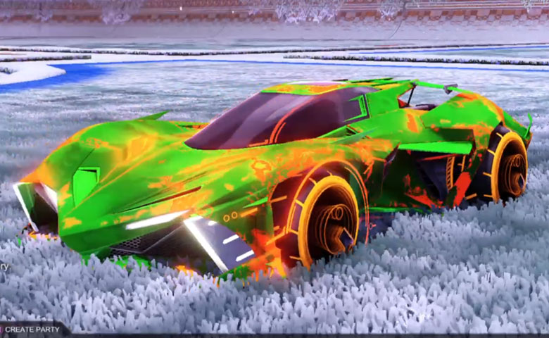 Rocket league Chikara GXT Forest Green design with Yankii RL,Fire God