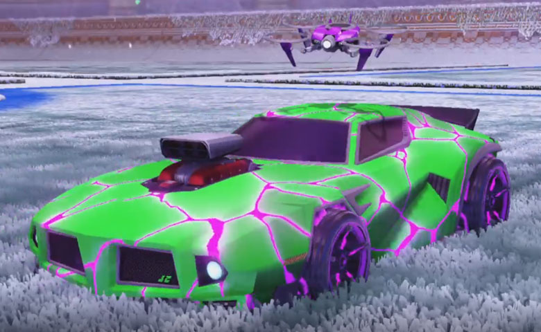 Rocket league Dominus GT design with FSL-B,Radiant Gush,Magma,Drone III