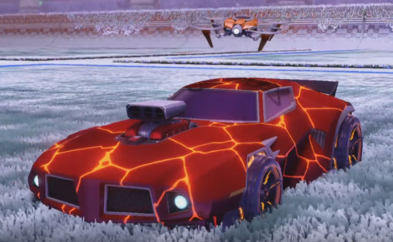 Rocket league Dominus GT design with FSL-B,Radiant Gush,Magma,Drone III