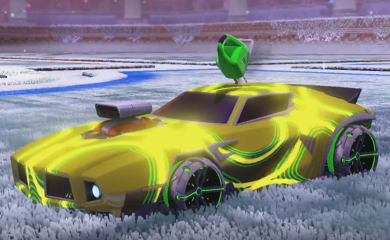 Rocket league Dominus GT design with Philoscope III,Super Manga-Bolt III,Percussion,Chainsaw,Hack Swerve III