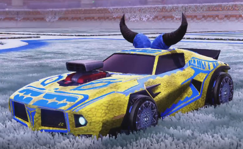 Rocket league Dominus GT design with Polaris,Slash Beam III,Callous Bros.,Devil Horns,Hack Swerve III