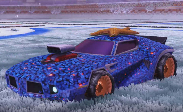 Rocket league Dominus GT design with Madness II,Radiant Gush,Germophile,Starfish,Hack Swerve III