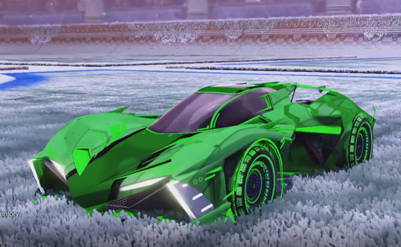 Rocket league Chikara GXT Forest Green design with Spiralis R2,Spectre