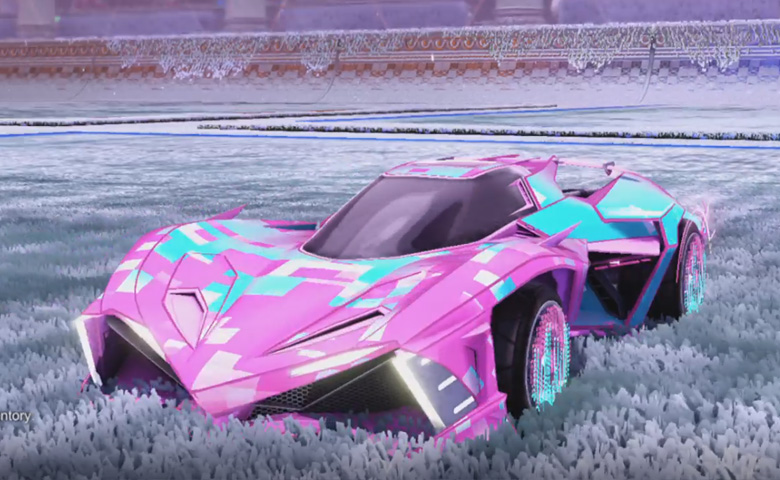 Rocket league Chikara GXT Pink design with Equalizer,Parallax