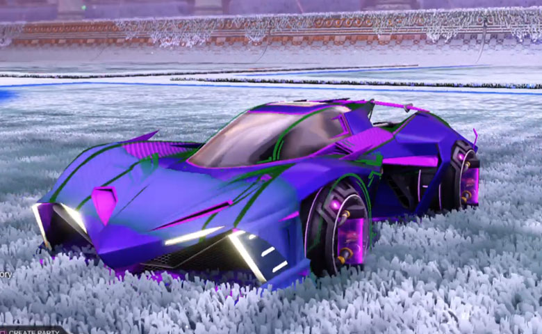 Rocket league Chikara GXT Purple design with Tube Tank,Luster Edge