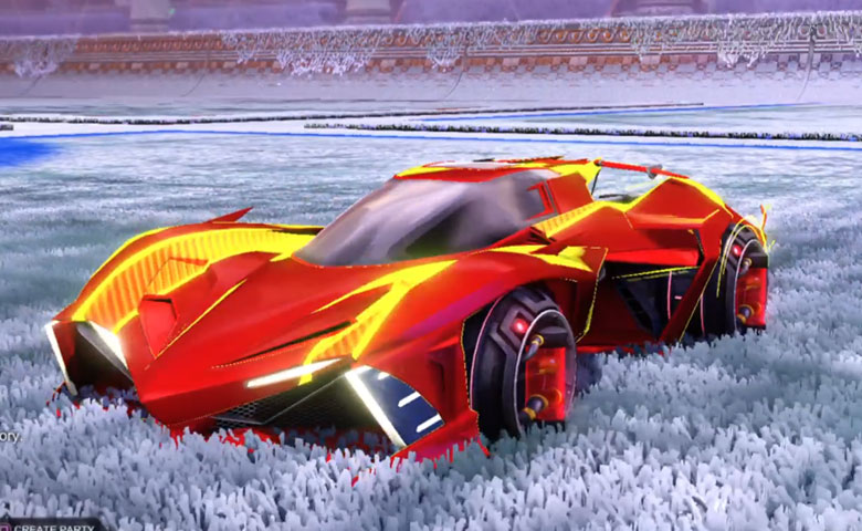 Rocket league Chikara GXT Crimson design with Tube Tank,Luster Edge