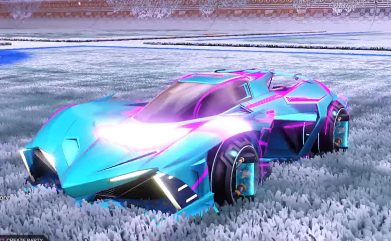 Rocket league Chikara GXT Sky Blue design with Tube Tank,Luster Edge