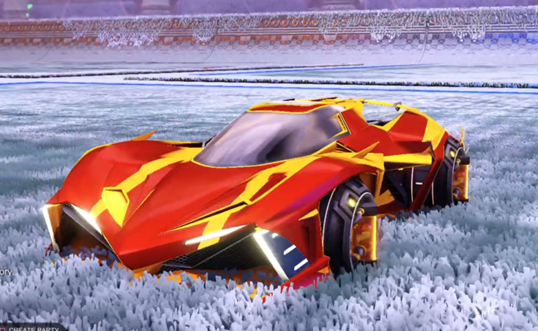 Rocket league Chikara GXT Orange design with Tube Tank,Luster Edge