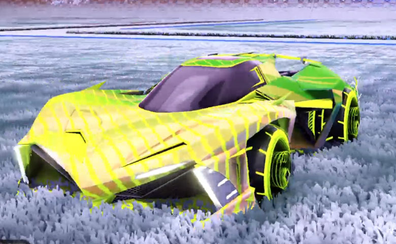 Rocket league Chikara GXT Lime design with Yankii RL,20XX