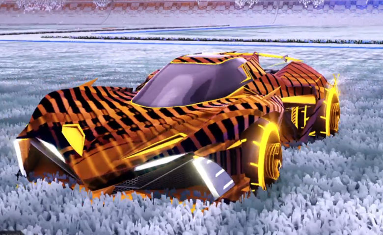 Rocket league Chikara GXT Orange design with Yankii RL,20XX