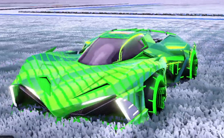 Rocket league Chikara GXT Forest Green design with Yankii RL,20XX