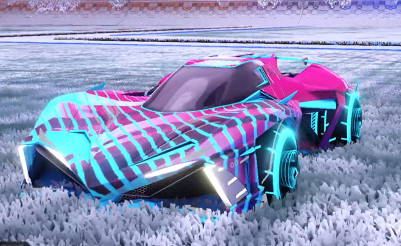 Rocket league Chikara GXT Sky Blue design with Yankii RL,20XX