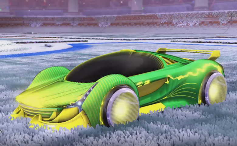 Rocket league Nimbus Saffron design with Holosphere,Future Shock