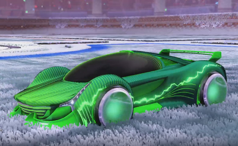 Rocket league Nimbus Forest Green design with Holosphere,Future Shock