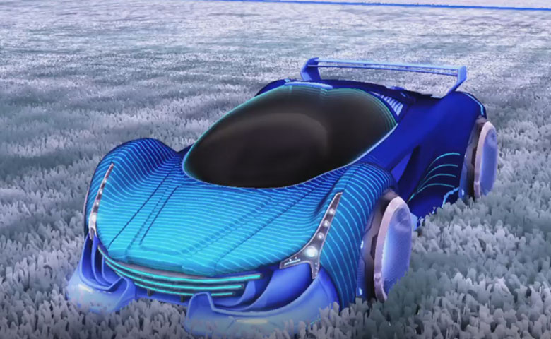 Rocket league Nimbus Cobalt design with Holosphere,Future Shock