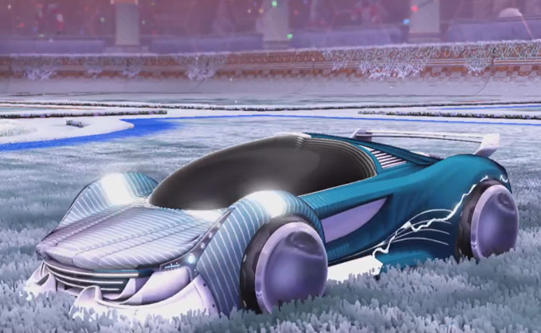 Rocket league Nimbus Titanium White design with Holosphere,Future Shock