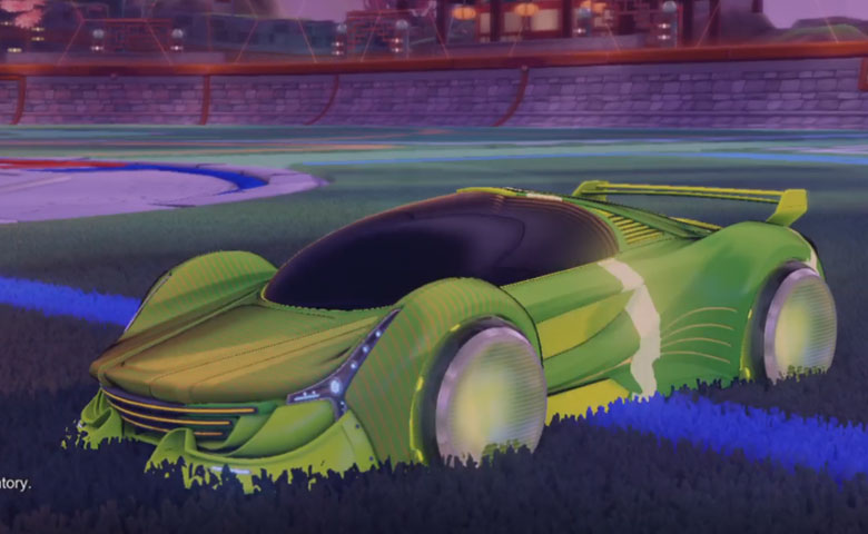 Rocket league Nimbus Lime design with Holosphere,Future Shock