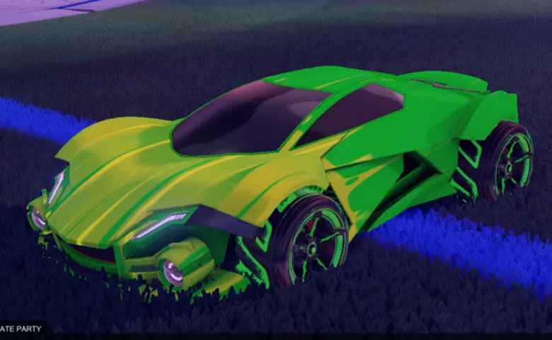 Rocket league Werewolf Forest Green design with FSL-B,Wet Paint