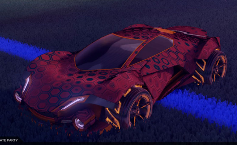 Rocket league Werewolf Burnt Sienna design with FSL-B,Hexed