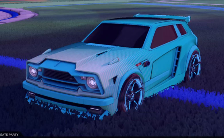 Rocket league Fennec Sky Blue design with FSL-B,Future Shock