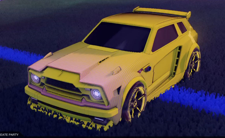 Rocket league Fennec Saffron design with FSL-B,Future Shock