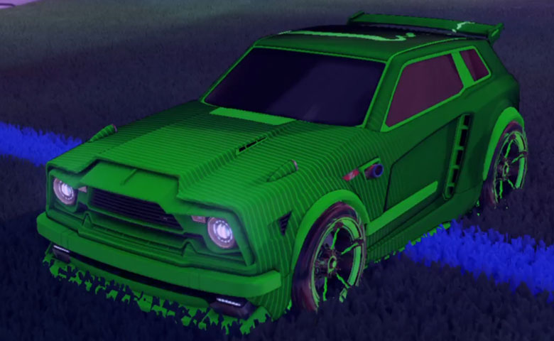 Rocket league Fennec Forest Green design with FSL-B,Future Shock