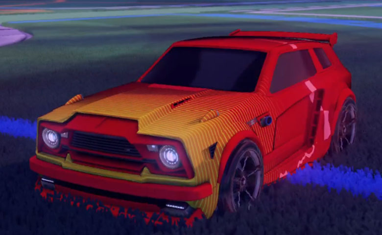 Rocket league Fennec Crimson design with FSL-B,Future Shock