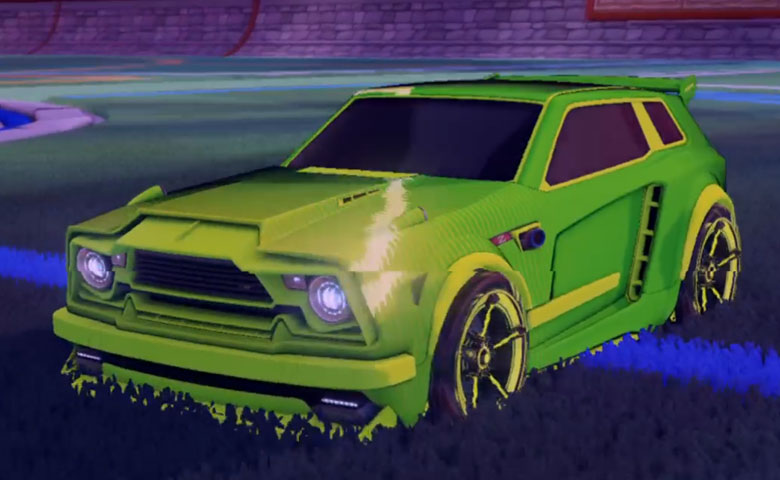 Rocket league Fennec Lime design with FSL-B,Future Shock