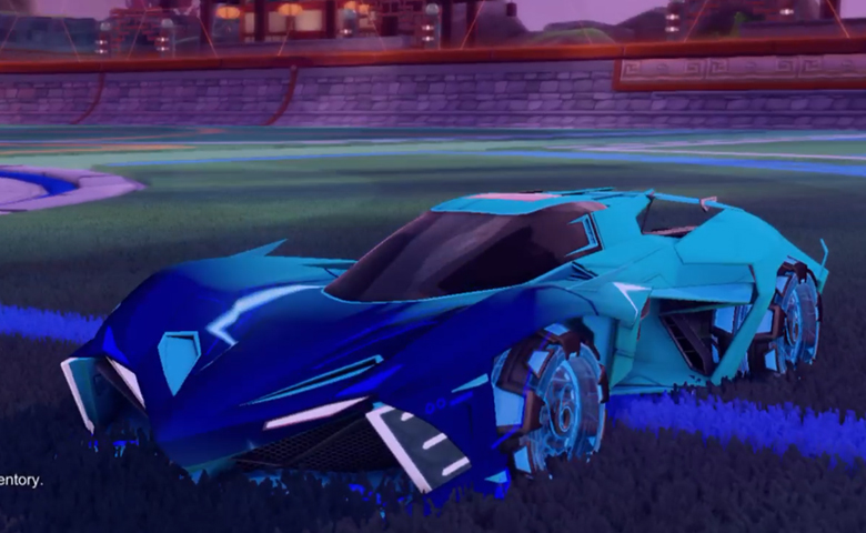 Rocket league Chikara GXT Sky Blue design with Neyoyo,Mainframe