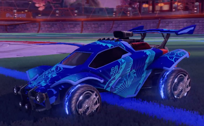 Rocket league Octane Cobalt design with Draco,Dragon Lord