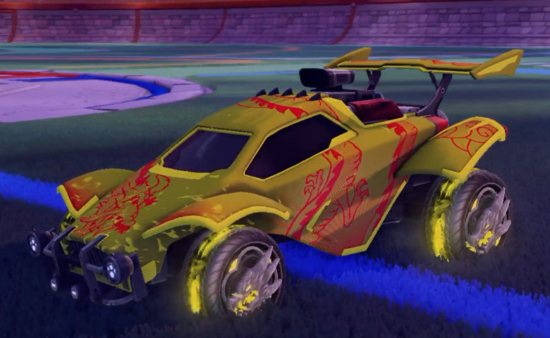 Rocket league Octane Saffron design with Draco,Dragon Lord