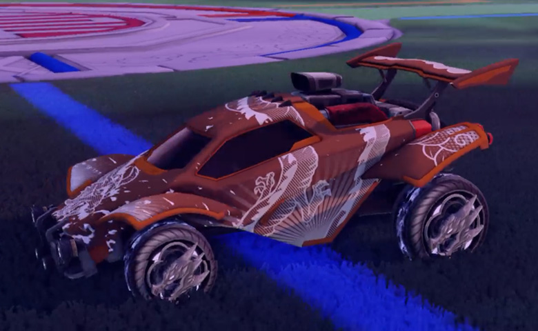 Rocket league Octane Burnt Sienna design with Draco,Dragon Lord