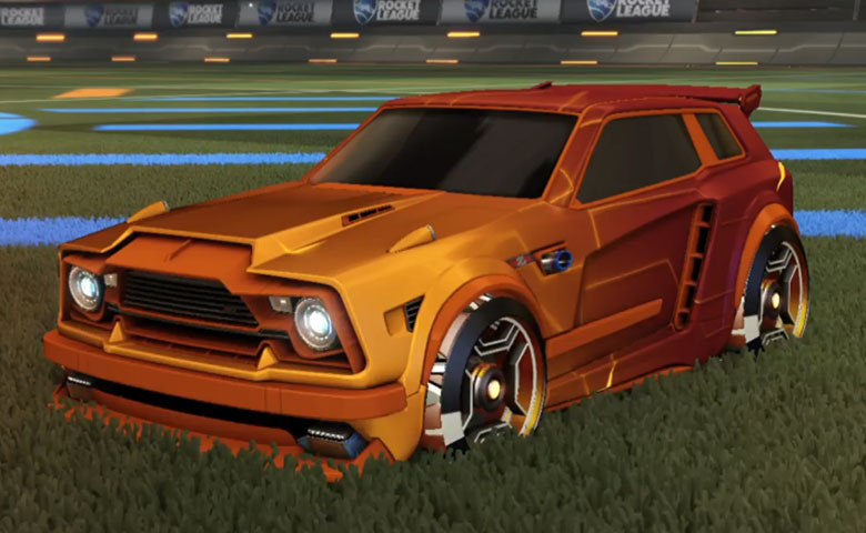 Rocket league Fennec Burnt Sienna design with Petacio,Mainframe