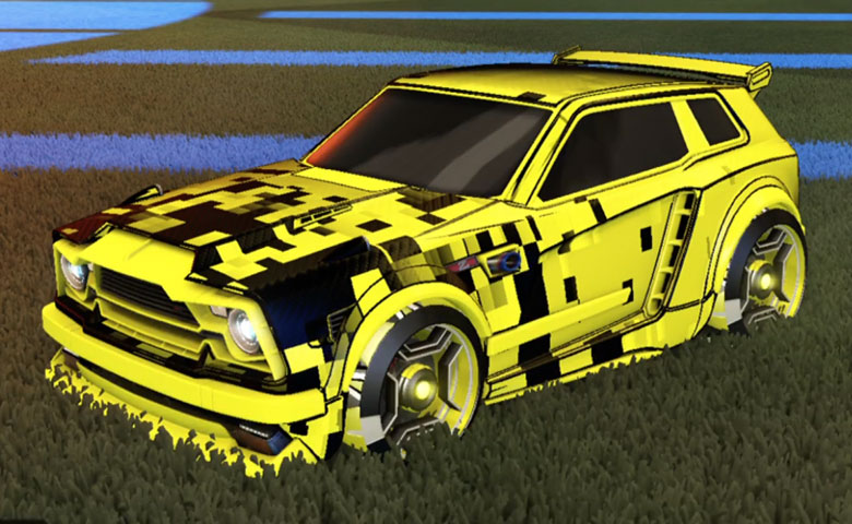 Rocket league Fennec Saffron design with Petacio,Parallax