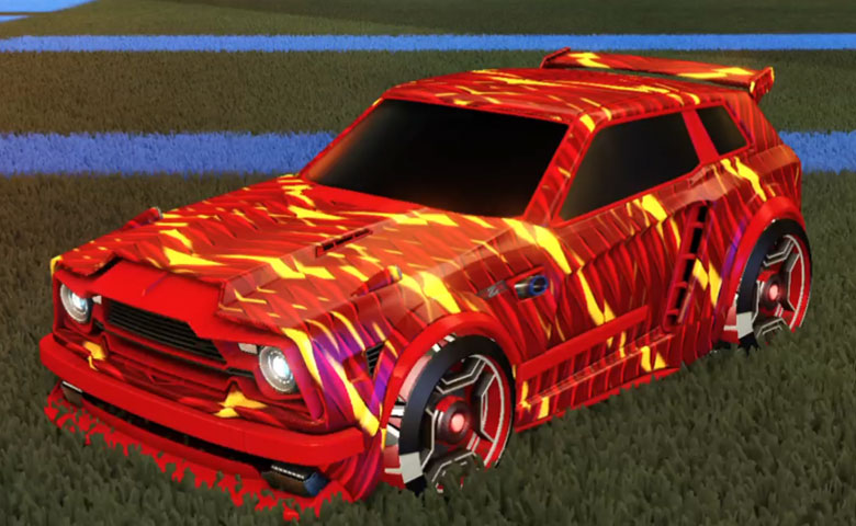 Rocket league Fennec Crimson design with Petacio,Intrudium