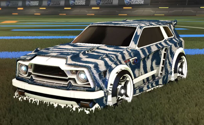 Rocket league Fennec Titanium White design with Petacio,Tora