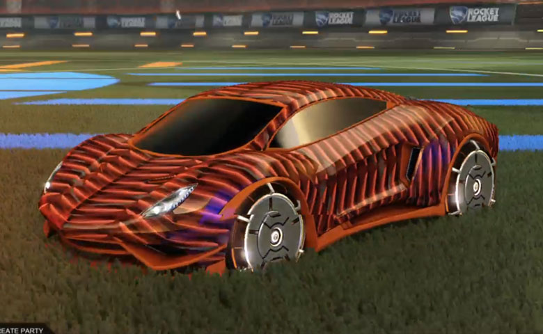 Rocket league Endo Burnt Sienna design with Carbon,Intrudium