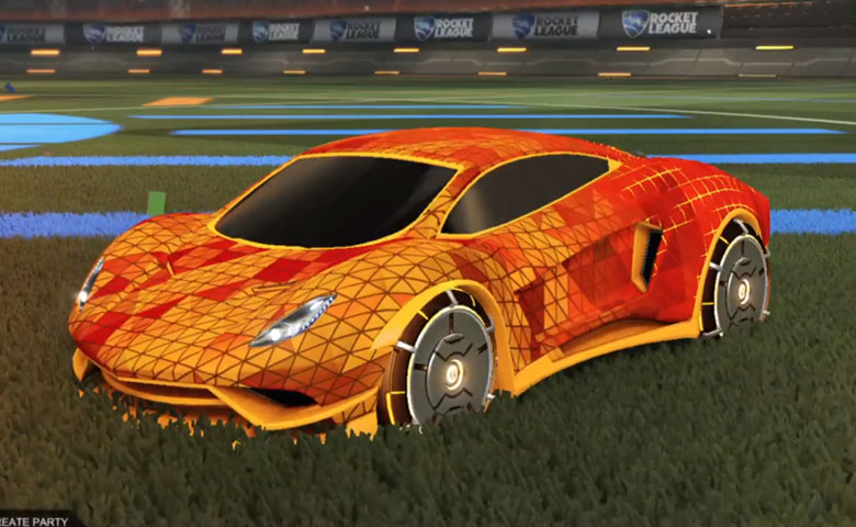 Rocket league Endo Orange design with Carbon,Trigon