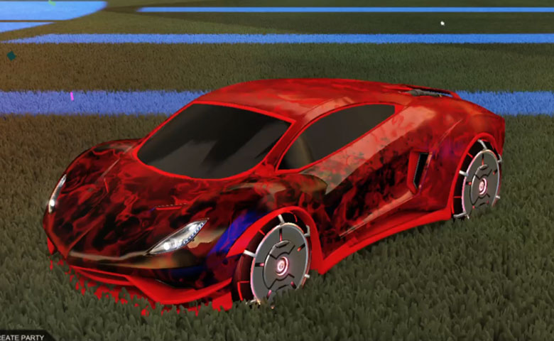 Rocket league Endo Crimson design with Carbon,Dissolver