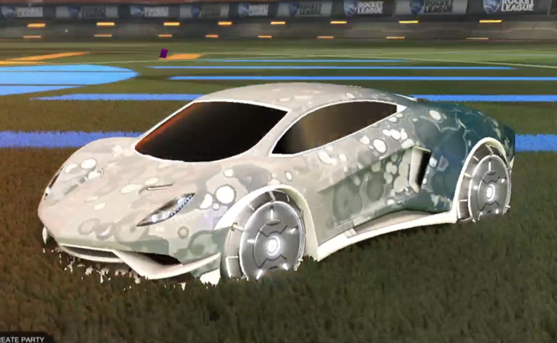 Rocket league Endo Titanium White design with Carbon,Bubbly