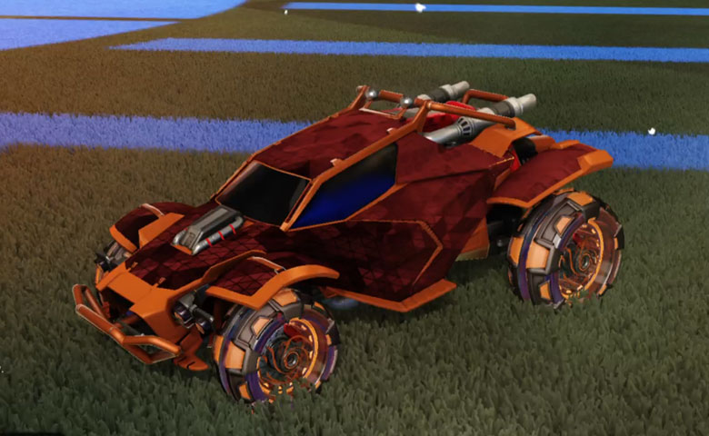 Rocket league Twinzer Burnt Sienna design with NeYoYo,Trigon