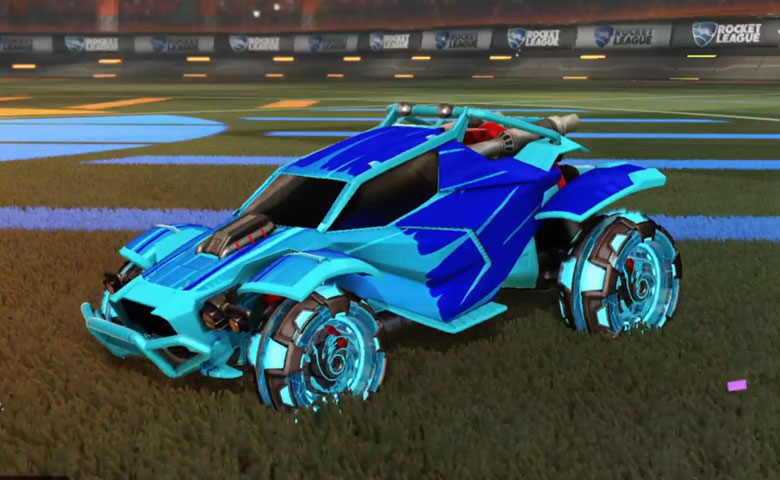 Rocket league Twinzer Sky Blue design with NeYoYo,Wet Paint