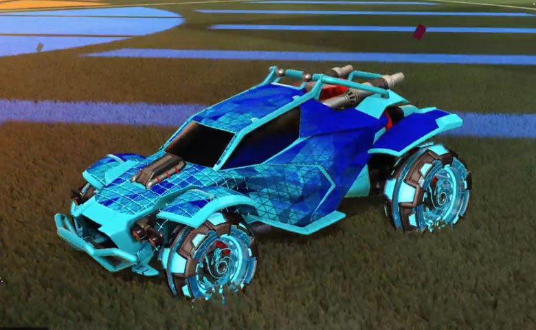 Rocket league Twinzer Sky Blue design with NeYoYo,Trigon