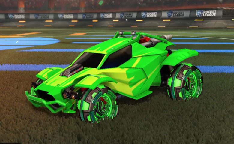 Rocket league Twinzer Forest Green design with NeYoYo,Wet Paint