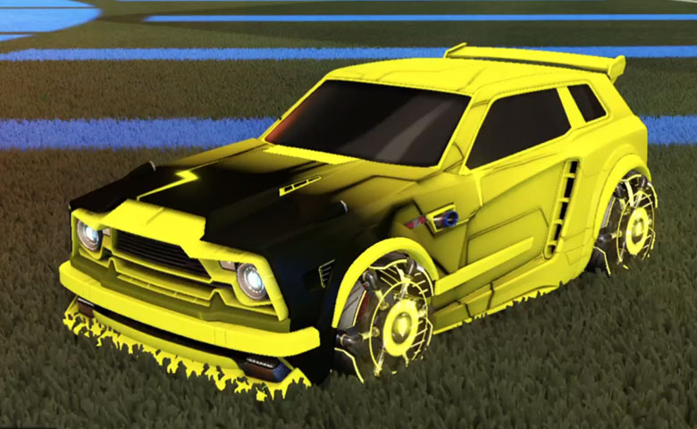 Rocket league Fennec Saffron design with Raijin,Mainframe