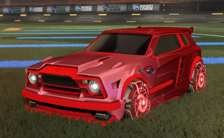 Rocket league Fennec Crimson design with Raijin,Mainframe